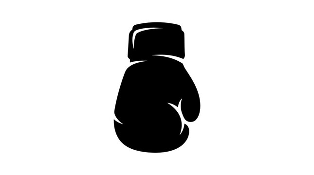 Boxing glove silhouette icon design for combat sports and fitness usage.