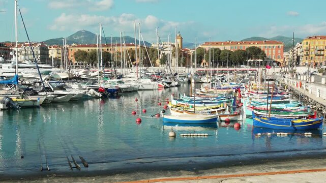 The port at Nice, Cote d'Azur, France
