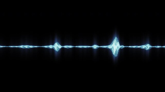 Surging Pale Blue Music Equalizer Merging Particles Into One Waveform