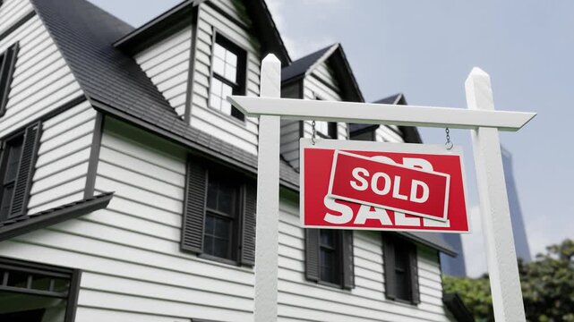 Sold real estate sign