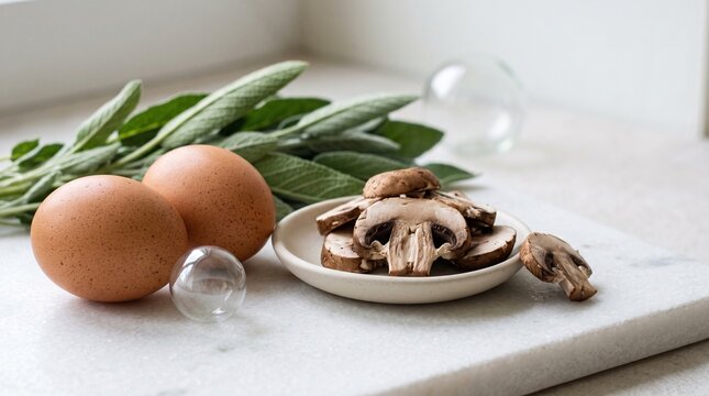 Eggs and mushrooms in a Vitamin B2 food study