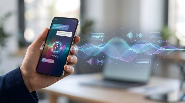 Smartphone displaying artificial intelligence chatbot interface