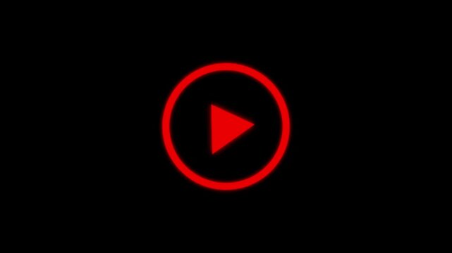 
play button animation. video music play sign animation button icon animation on circle. video player icon triangle shape button icon animation with. motion back ground



