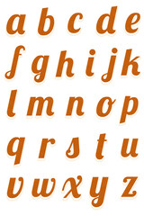 Printable a-z alphabet png vintage bold fonts in lettering typography © Rawpixel.com