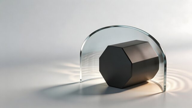 Minimalist Light Bending Glass Privacy Background Copy Space