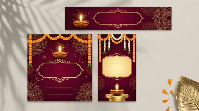 Elegant diwali designs festive backgrounds with golden accents and traditional lamp motifs for celebrations