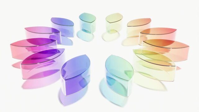 Color glass prism rainbow gradient bg able to loop endless 4k