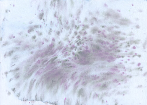 Soft Purple and Green Watercolor Splatter