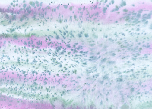 Pink and Green Horizontal Watercolor Texture