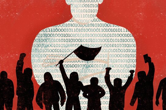 AI influence on a protest