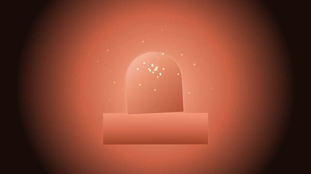 Abstract Minimalist Peach Arch Balance Kinetic Loop Seamless Loop w...