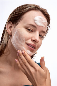 Relaxing skincare ritual showcasing a womans luminous glass skin