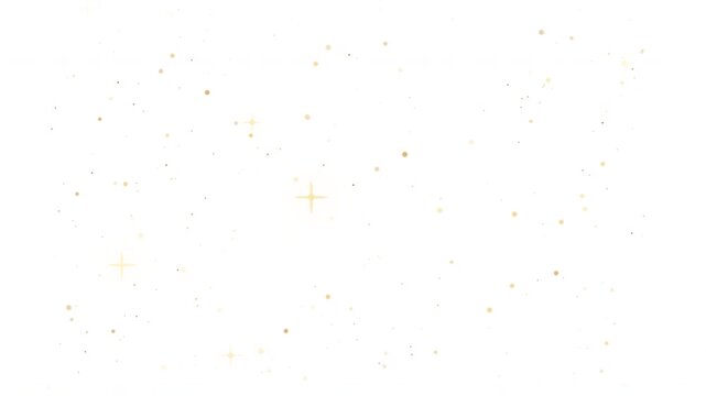 A seamless transparent gold glitter overlay featuring elegant champagne-gold particles rising through the frame with delicate metallic shimmer and refined sparkling highlights.