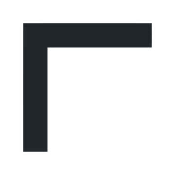 Minimalist corner border vector graphic element for page layout
