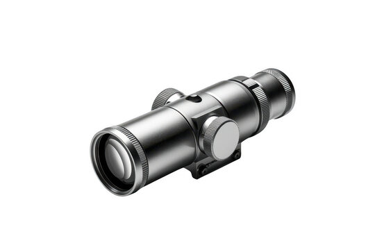 Optical sight aiming scope isolated transparent background
