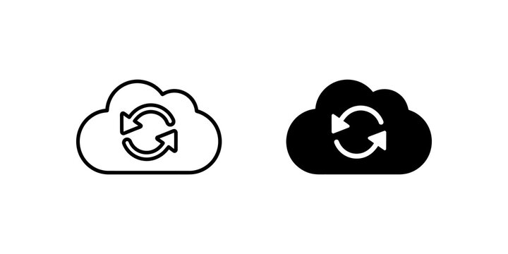 Cloud sync icon for data refresh and synchronization.