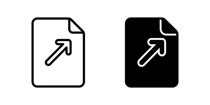 Export document file icon with arrow direction outward.