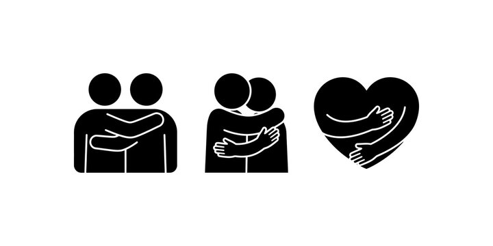 People hugging and embracing in affection and solidarity.