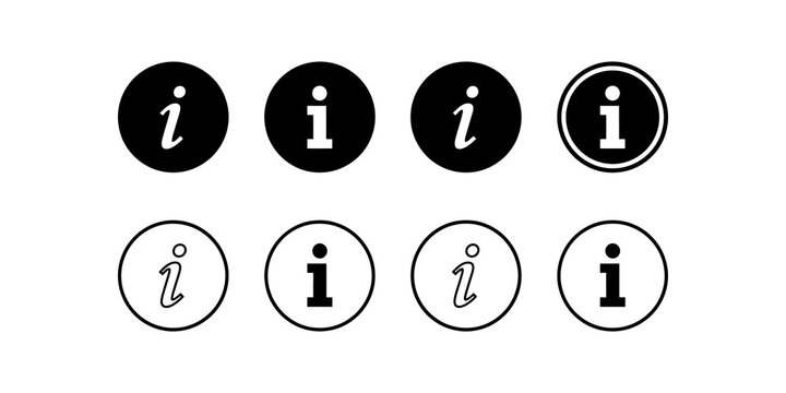 Information icon symbol sign for help and support.