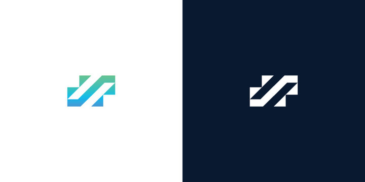 Minimalist Letter JS Monogram Logo Design Featuring Interlocking Geometric Typography for Modern Corporate Branding and Tech Startup Identity