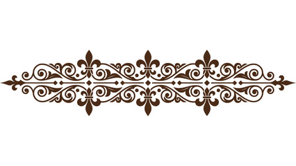 Decorative fleur de lis border element for elegant wedding invitation © @ahmedmaynul