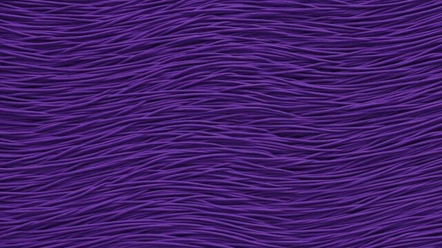 Purple Threads Form Dense Undulating Layers Across an Abstract Textured Surface