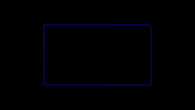 Blue color rectangle radio waves type image contours animation. 4k