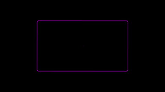 Pink color rectangle radio waves type image contours animation