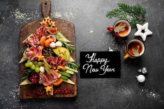 Party food for New Year and Christmas.