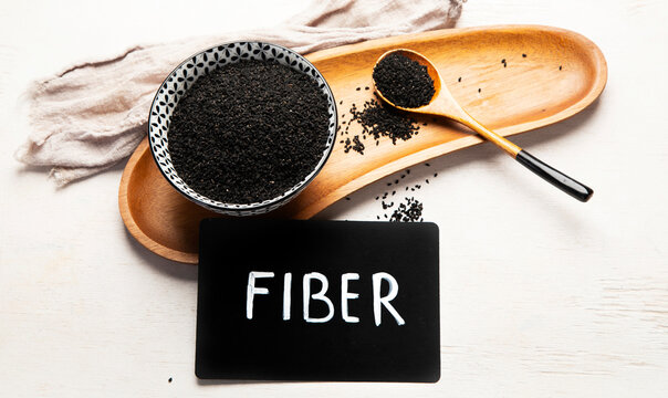 Nigella sativa or Black cumin dry seeds.