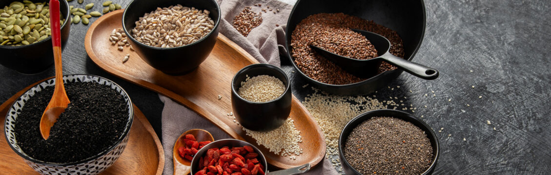 Collection of various seeds.