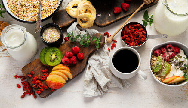 Healthy breakfast concept.