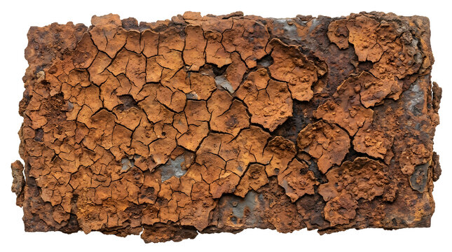 Cracked Orange Rust and Flaking Metal Texture