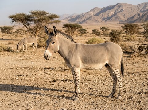 The Somali wild donkey (Equus africanus) is an exceptionally rare species in both the wild and captivity, and it currently lives in a nature reserve near Eilat, Israel
