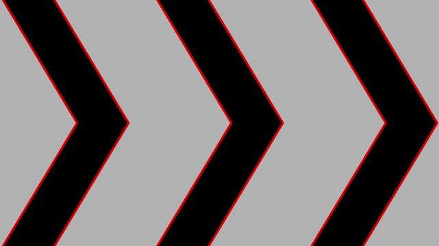 Animated chevron pattern with cinematic camera movement and selective focus in a digital studio setting