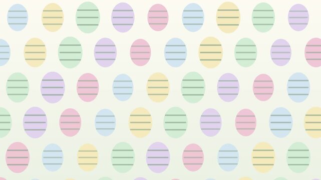Pastel egg shapes pulsing in a soft easter grid