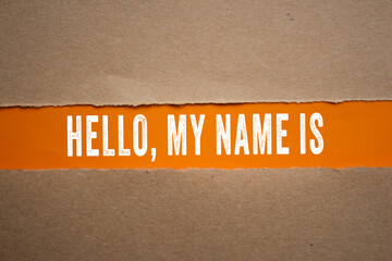 Hello, my name is text concept photo © Emre Akkoyun