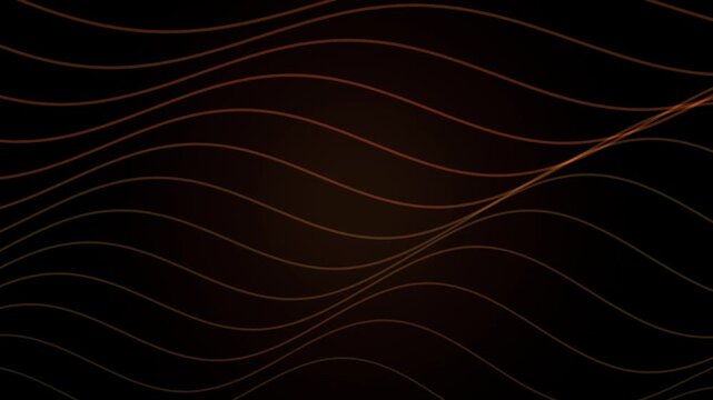 Warm glowing lines undulating smoothly against a dark background with copy space for text