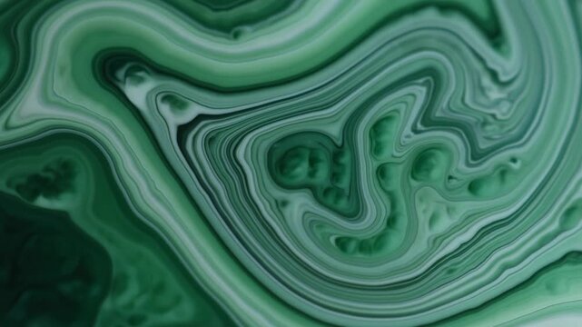 Green marbled abstract pattern with layered organic swirls and flowing contours