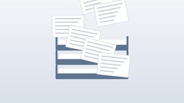 Sheets landing in stacked office trays