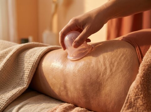 Cupping therapy for wellness spa treatment and body recovery