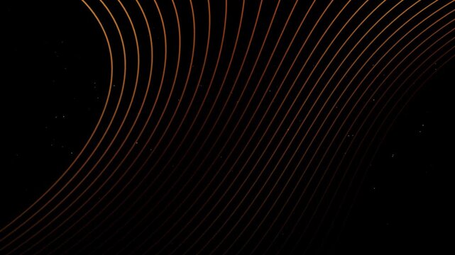 Abstract copper lines wave gently with subtle motion during soft studio lighting for technology