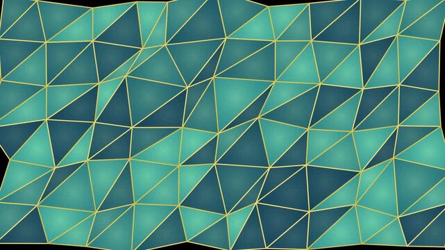 Glowing Connected Nodes and Digital Network Lines on Black Background 4K Motion Video