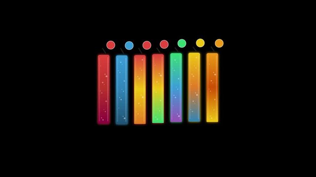 Abstract Vibrant Cocktail Lounge Refraction Loop Seamless Loop with...
