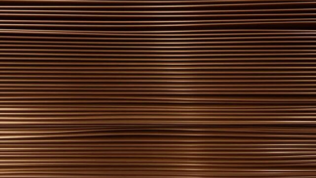 Layered brown ridges create a dark abstract surface with undulating contours