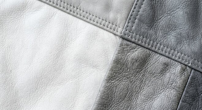 White and gray leather texture
