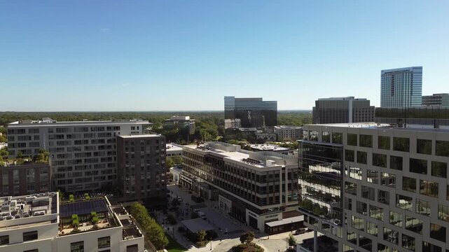 Aerial shot of the North Hills mixed-use development in Raleigh, North Carolina