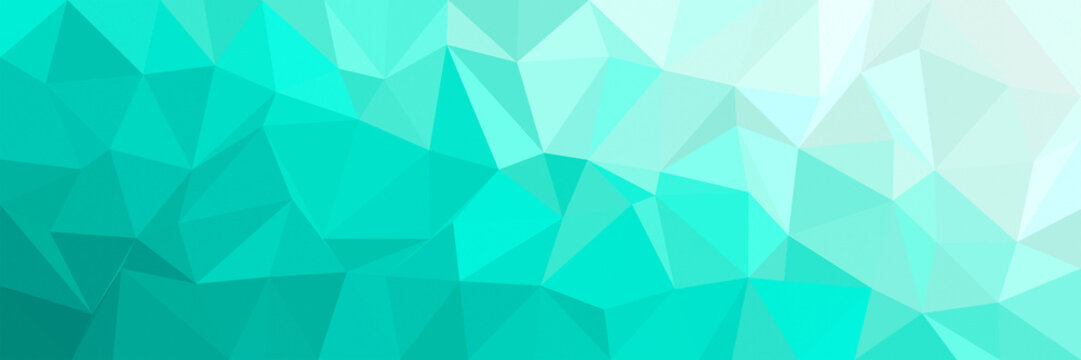 Geometric mint polygon facet pattern background for modern abstract wallpaper banner poster card template graphic design