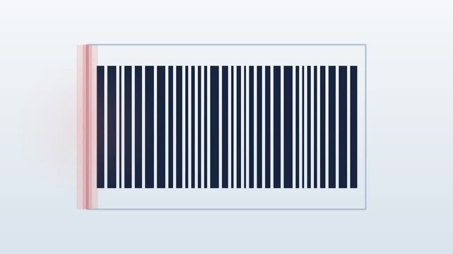 A scan line sweeping across a barcode