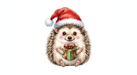 Christmas hedgehog © Діана Арпентiй